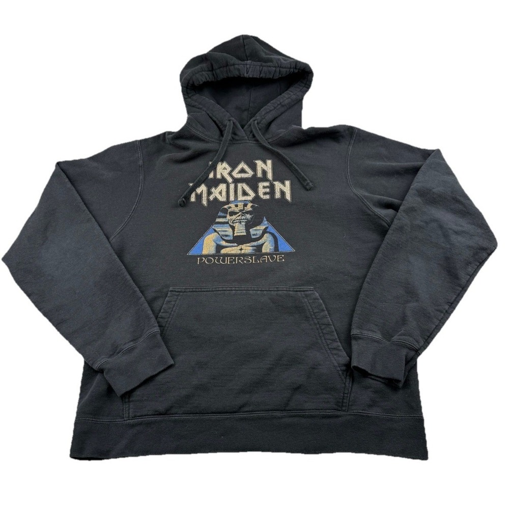 VTG Iron Maiden Powerslave Sweatshirt Hoodie Size Medium Nice Fade